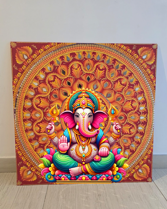 30 Inch  Orange Dot Mandala